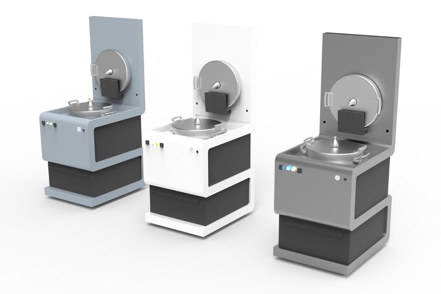 茹で麺器の斜め横画像